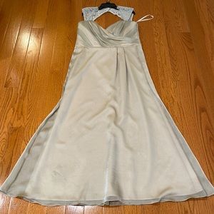 Gown in Champagne color Dress by Alvina Valentão Maids in size 12 Brand New
